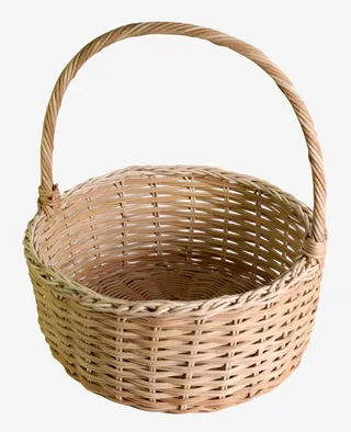 篮子水果篮子树枝编造的篮子免抠