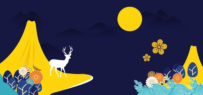卡通梦幻蓝色banner背景高清