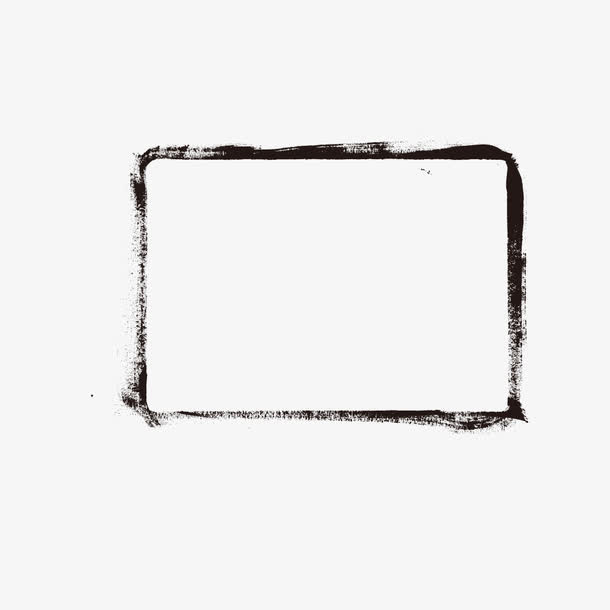 黑色墨迹纹理边框免抠