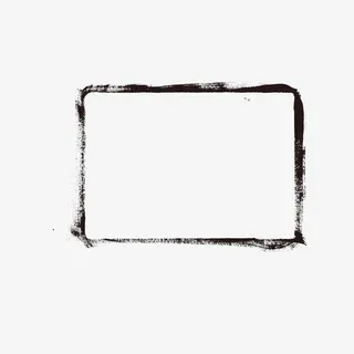 黑色墨迹纹理边框免抠