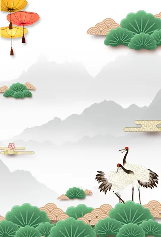 卡通简约重阳节海报背景psd高清