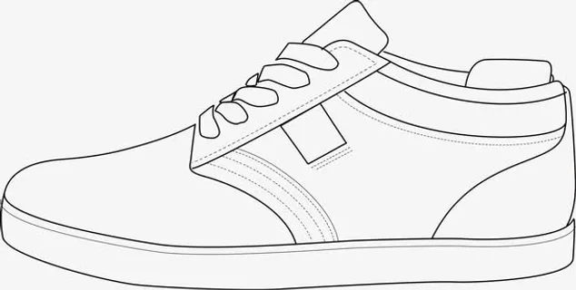 手绘板鞋图免抠