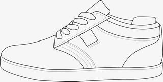 手绘板鞋图免抠