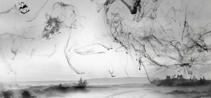 灰色渐变中国风水墨背景高清 灰色渐变中国风水墨背景高清