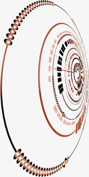 圆形几何漂浮免抠