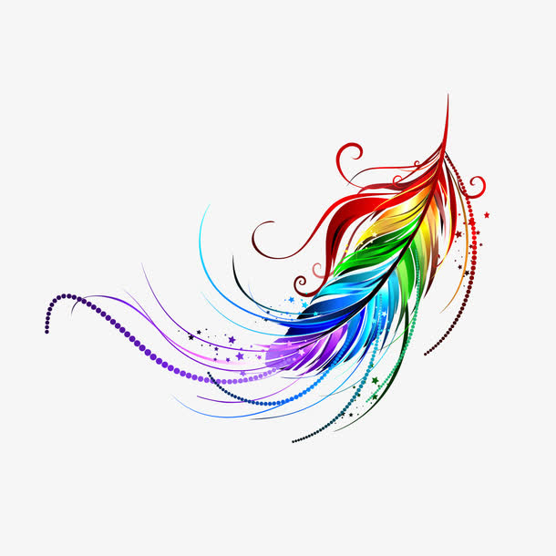 炫彩羽毛免抠