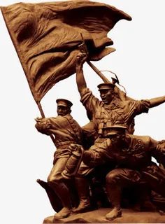 解放军雕像免抠