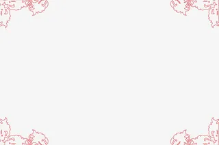 红色花纹边框装饰中国风免抠