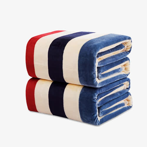 加厚云貂绒包边毛毯免抠