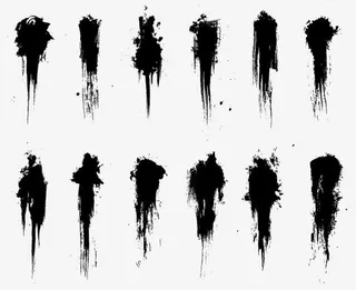 黑白设计装饰元素免抠