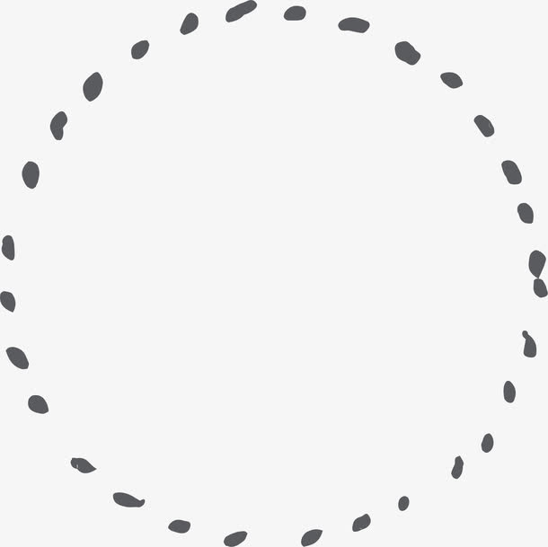 虚线矢量圆圈免抠