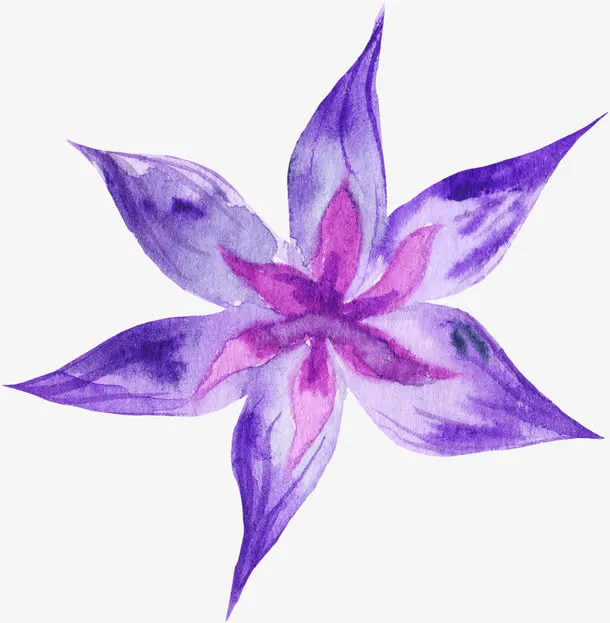 一朵紫色美丽花朵免抠