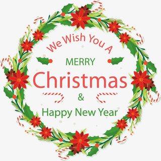 矢量图圣诞花环装饰免抠