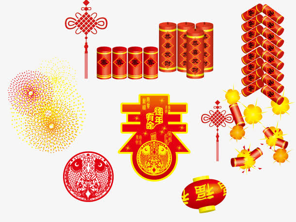 春节节日装饰免抠素材免抠
