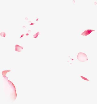 漂浮玫瑰花瓣女神节素材免抠