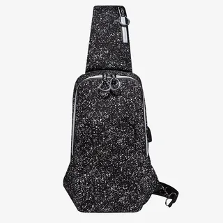 时尚雪花胸包正面免抠