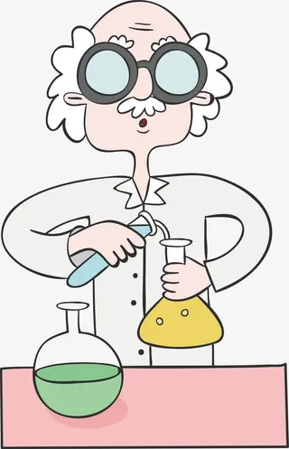 手绘科学实验家免抠