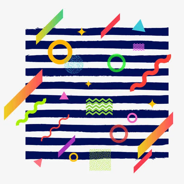 时尚动感潮流点线面素材免抠