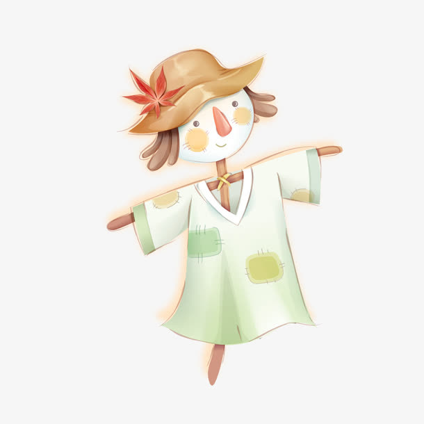 小清新稻草人免抠