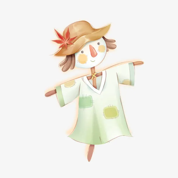 小清新稻草人免抠