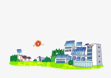 手绘光伏发电免抠