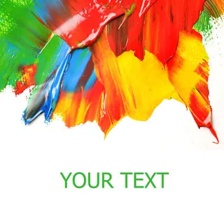 油画颜料背景边框