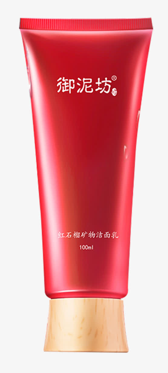 红色御泥坊泡沫洁面乳免抠