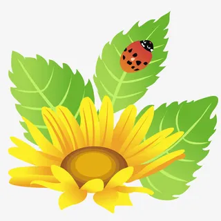 卡通黄色向日葵免抠