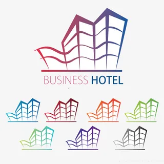 商务酒店住宿标志免抠