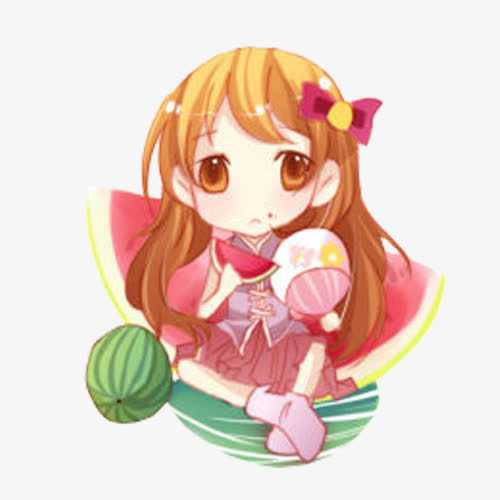 西瓜小女孩免抠