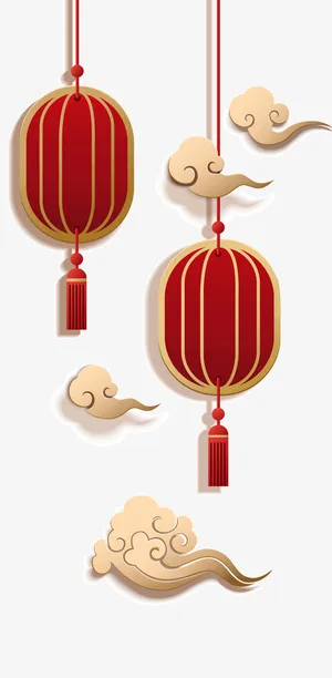 大红灯笼高高挂哦免抠