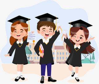 卡通毕业季毕业插画素材免抠