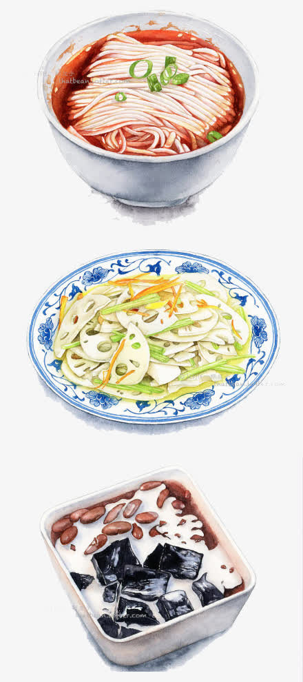 手绘美食免抠