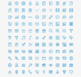 蓝色小图标免抠