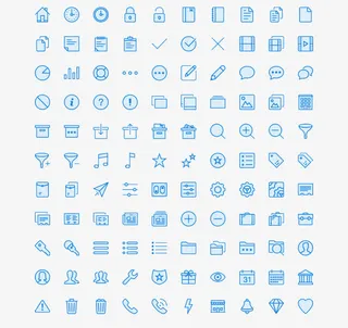 蓝色小图标免抠