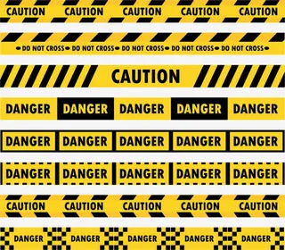 注意警告警戒线免抠