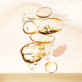 简约黄色水珠气泡化妆品PSD分层主图背景高清