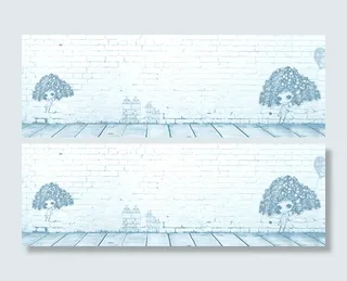 手绘卡通墙背景高清