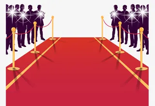 电影节记者人群红毯免抠