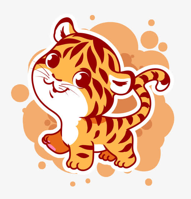 矢量小虎素材免抠