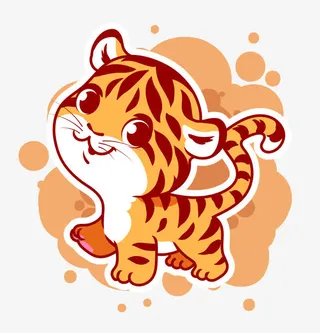 矢量小虎素材免抠