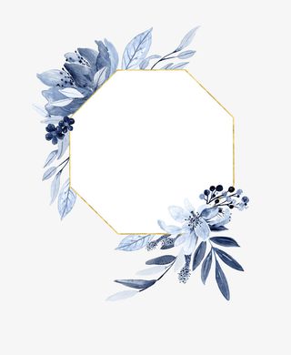 创意个性的金色边框免抠