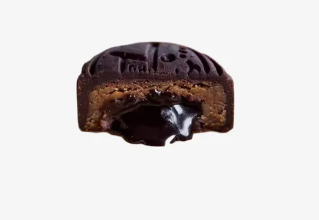 黑色美味流心月饼免抠