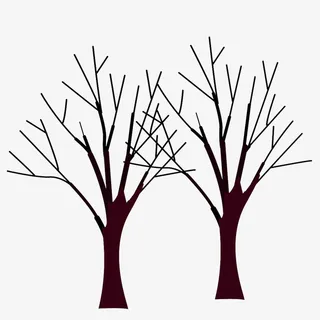 简约大方黑色树枝免抠