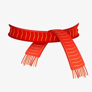 红围巾免抠