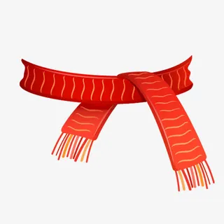 红围巾免抠