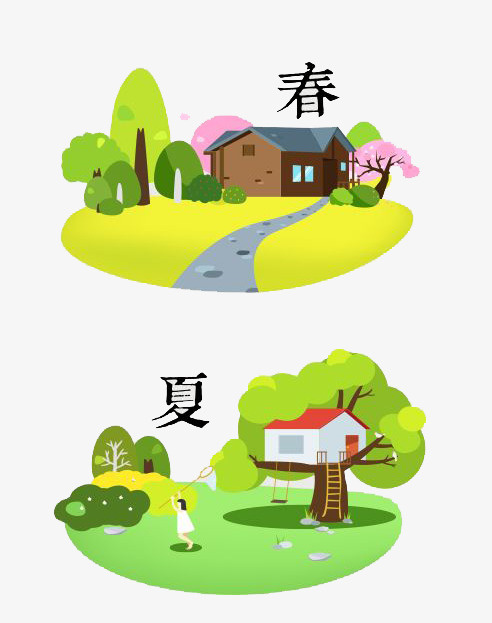 卡通春天免抠