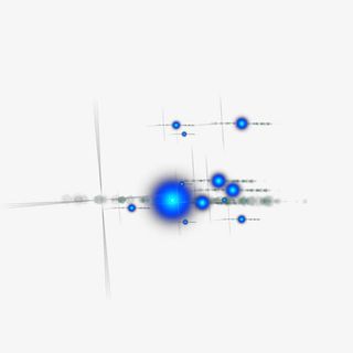 蓝色光球效果装饰免抠