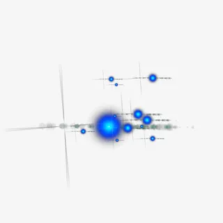 蓝色光球效果装饰免抠