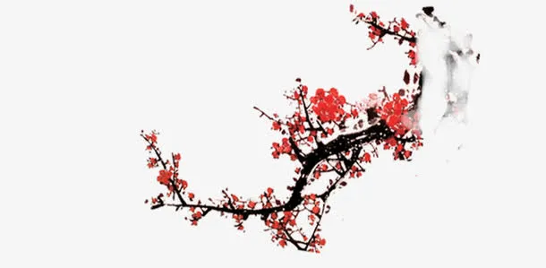 梅花树枝免抠